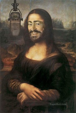 Fantasía popular Painting - Mona Lisa Pavarotti Fantasía